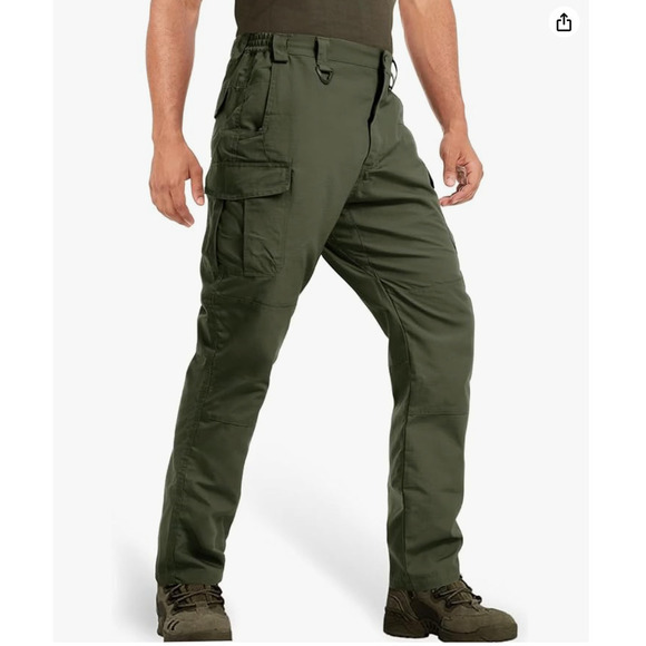 Tactical Pants 9 Pockets Green sz 2XL utility‎ cargo pants NWT - Picture 1 of 16